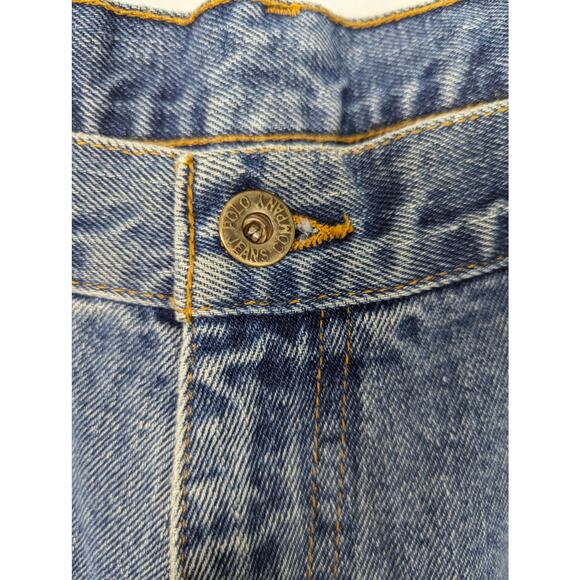 Vintage 90's Polo Jeans Company C-5 Carpenter Jean Short Jhorts Long Length 36 - Picture 8 of 11